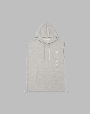 CRONOS WOMEN SLEEVELESS HOODIE【GRAY】