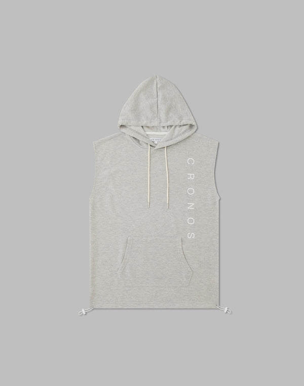 CRONOS WOMEN SLEEVELESS HOODIE【GRAY】
