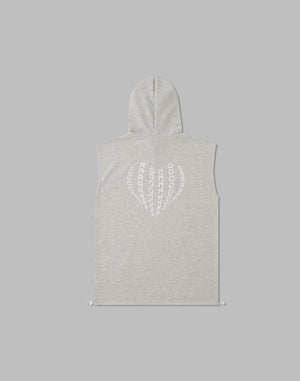CRONOS WOMEN SLEEVELESS HOODIE【GRAY】