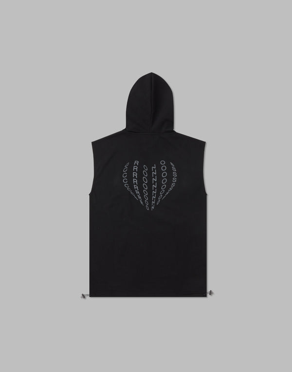CRONOS WOMEN SLEEVELESS HOODIE【BLACK】