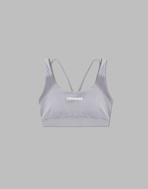CRONOS WOMEN SPORTS MESH BRA【GRAY】