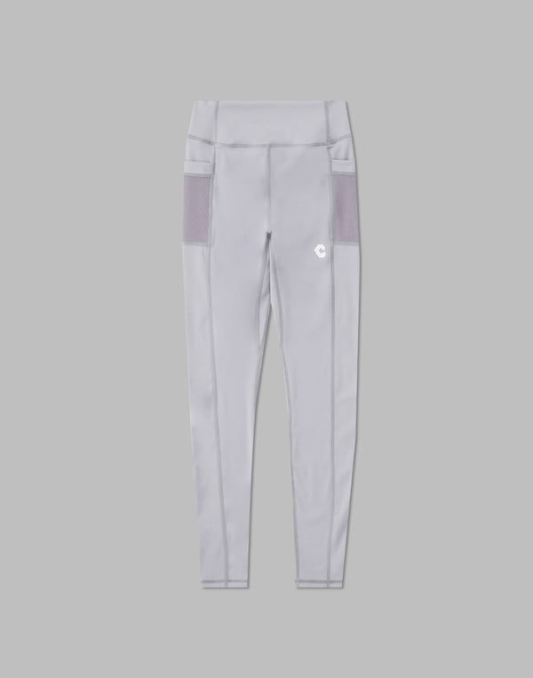 CRONOS WOMEN SPORTS MESH LEGGINGS【GRAY】