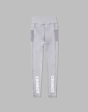 CRONOS WOMEN SPORTS MESH LEGGINGS【GRAY】