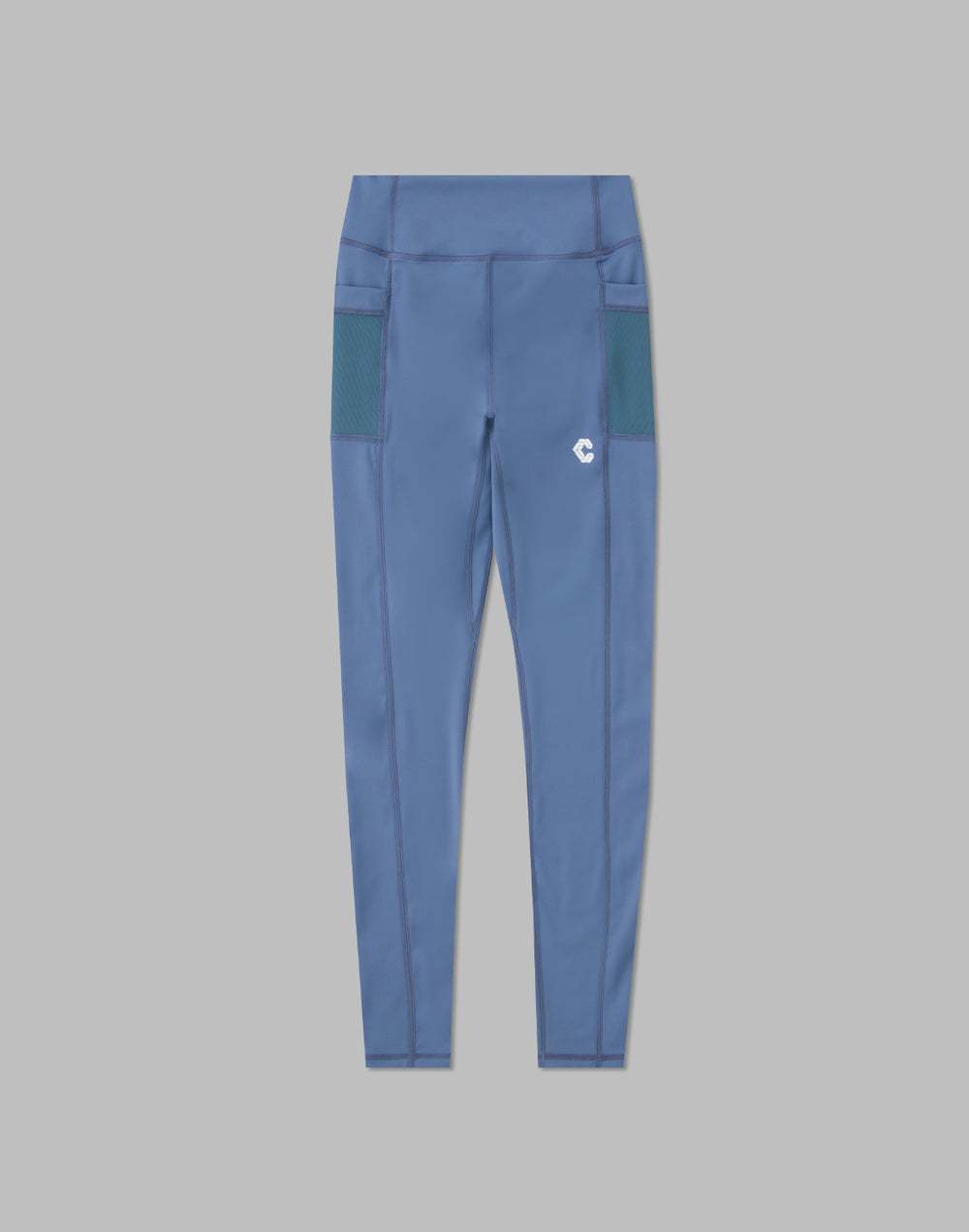 CRONOS WOMEN SPORTS MESH LEGGINGS【BLUE】