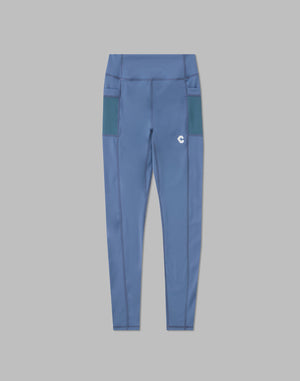 CRONOS WOMEN SPORTS MESH LEGGINGS【BLUE】