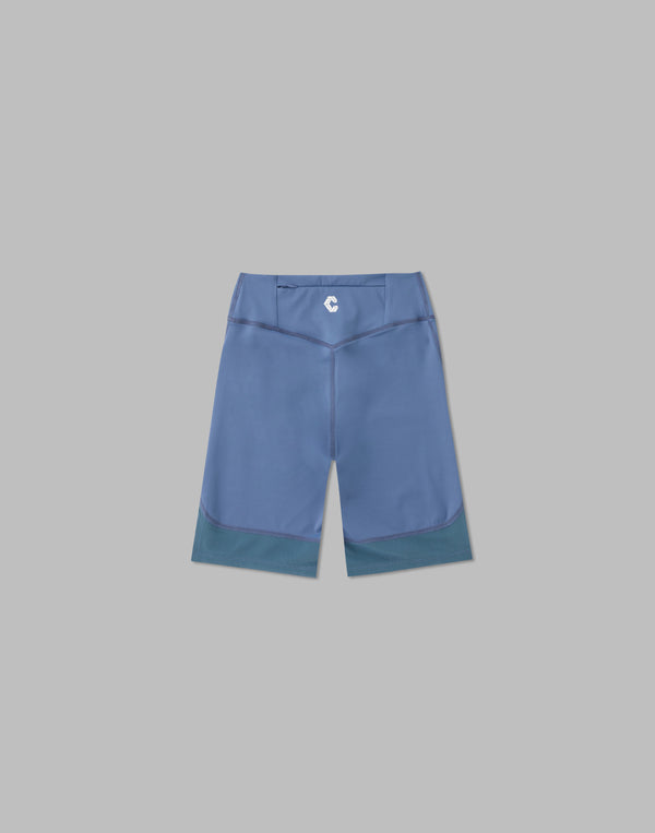 CRONOS WOMEN SPORTS MESH SHORT LEGGINGS【BLUE】