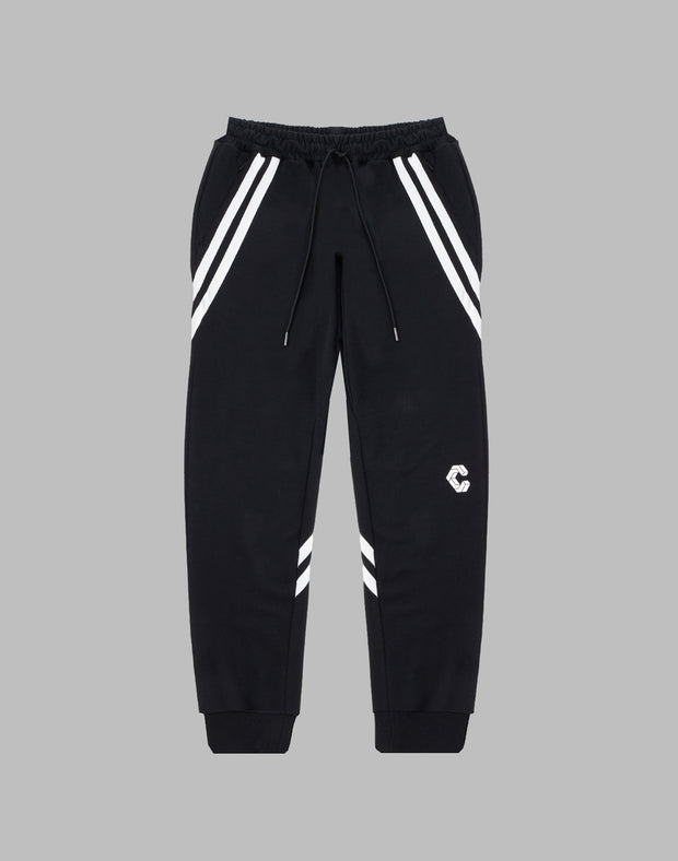 CRONOS 2LINE CALF LOGO LONGPANTS【BLACK】