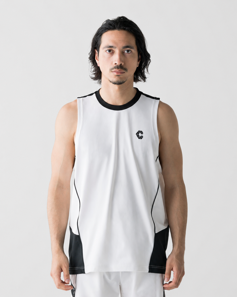 CRONOS SWITCH COOL TOUCH SLEEVELESS【WHITE】