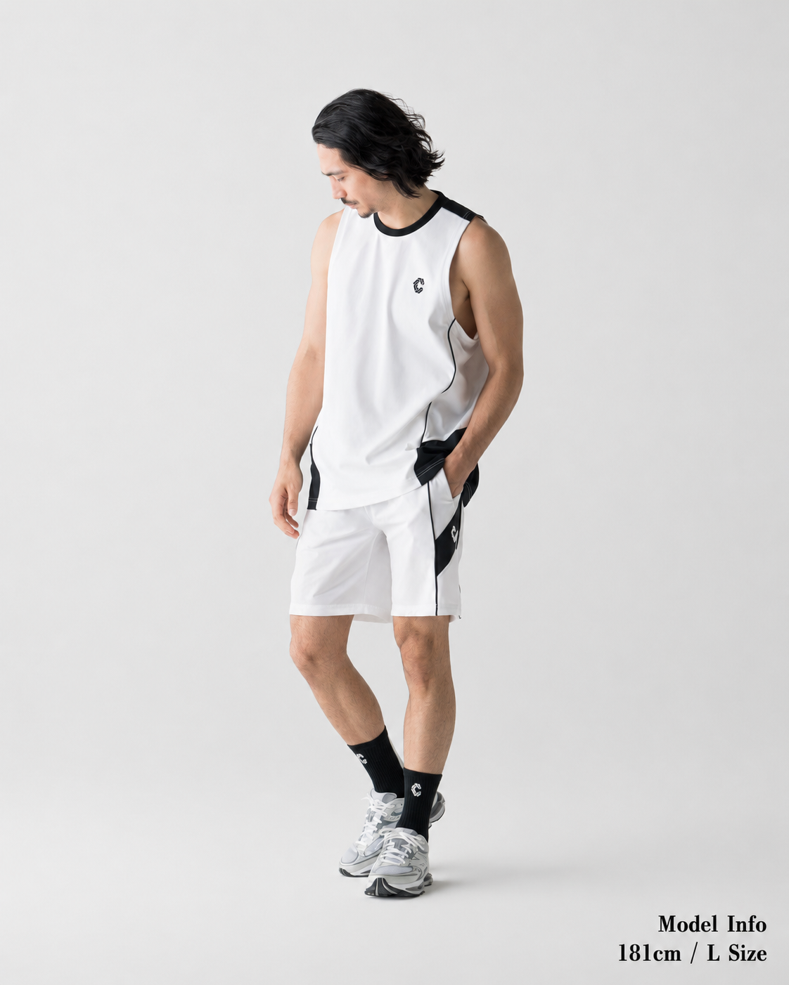 CRONOS SWITCH COOL TOUCH SLEEVELESS【WHITE】