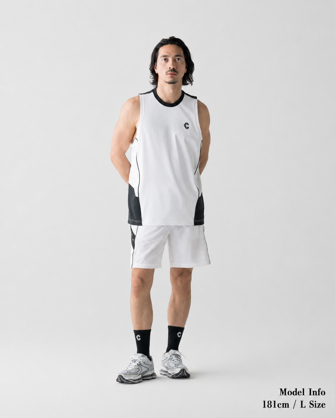 CRONOS SWITCH COOL TOUCH SLEEVELESS【WHITE】
