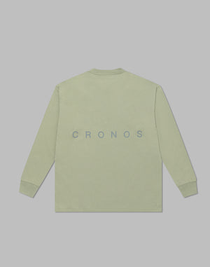CRONOS 反光印花長袖T卹【SAGE】
