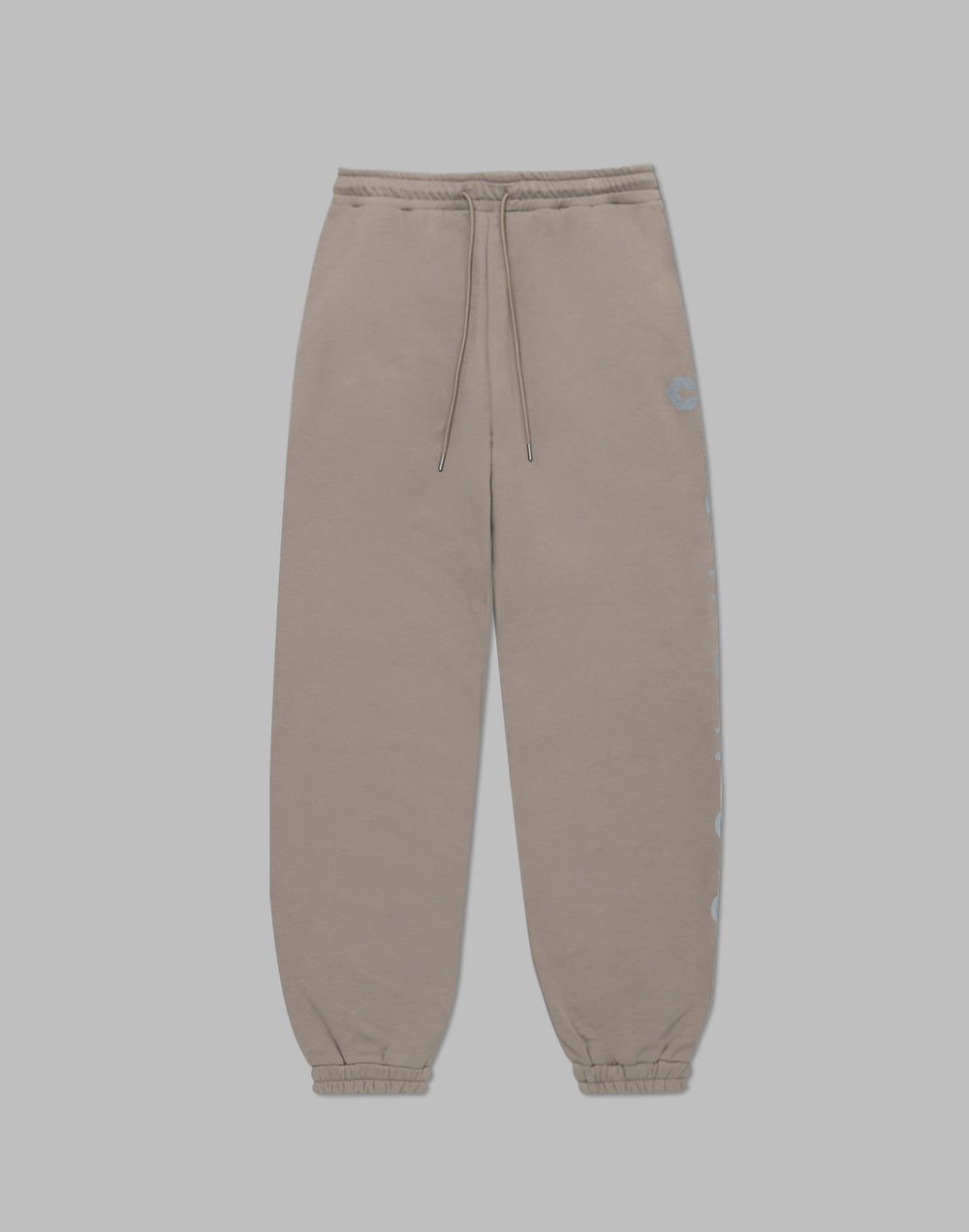 CRONOS Reflector Print Sweat Long Pants [TAUPE]