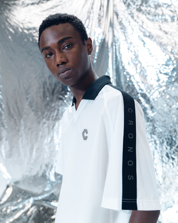CRONOS COOL DOTS SKIPPER V領POLO衫 [白色] 