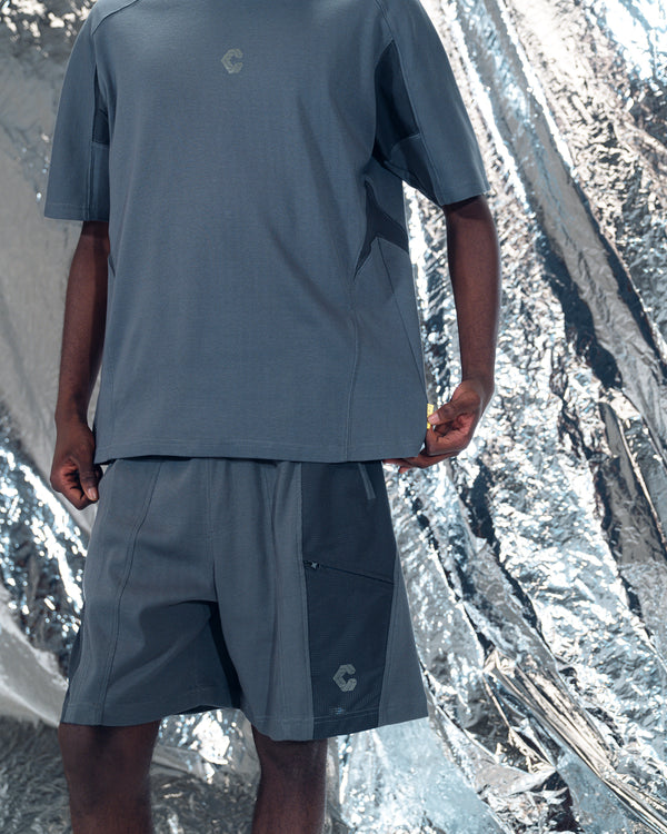 CRONOS TECH HYBRID TEE [深灰色] 