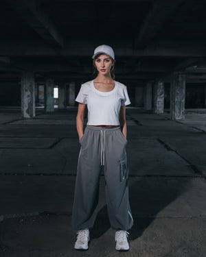 CRONOS WOMEN Dual Style Cargo Pants【GRAY】