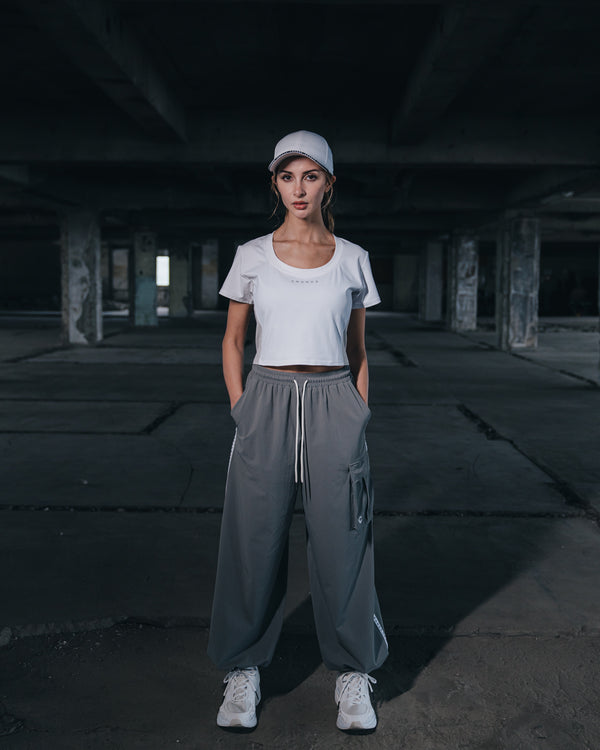 CRONOS WOMEN Dual Style Cargo Pants【GRAY】