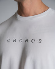 CRONOS SLEEVE LOGO OVERSIZE T-SHIRTS【WHITE】