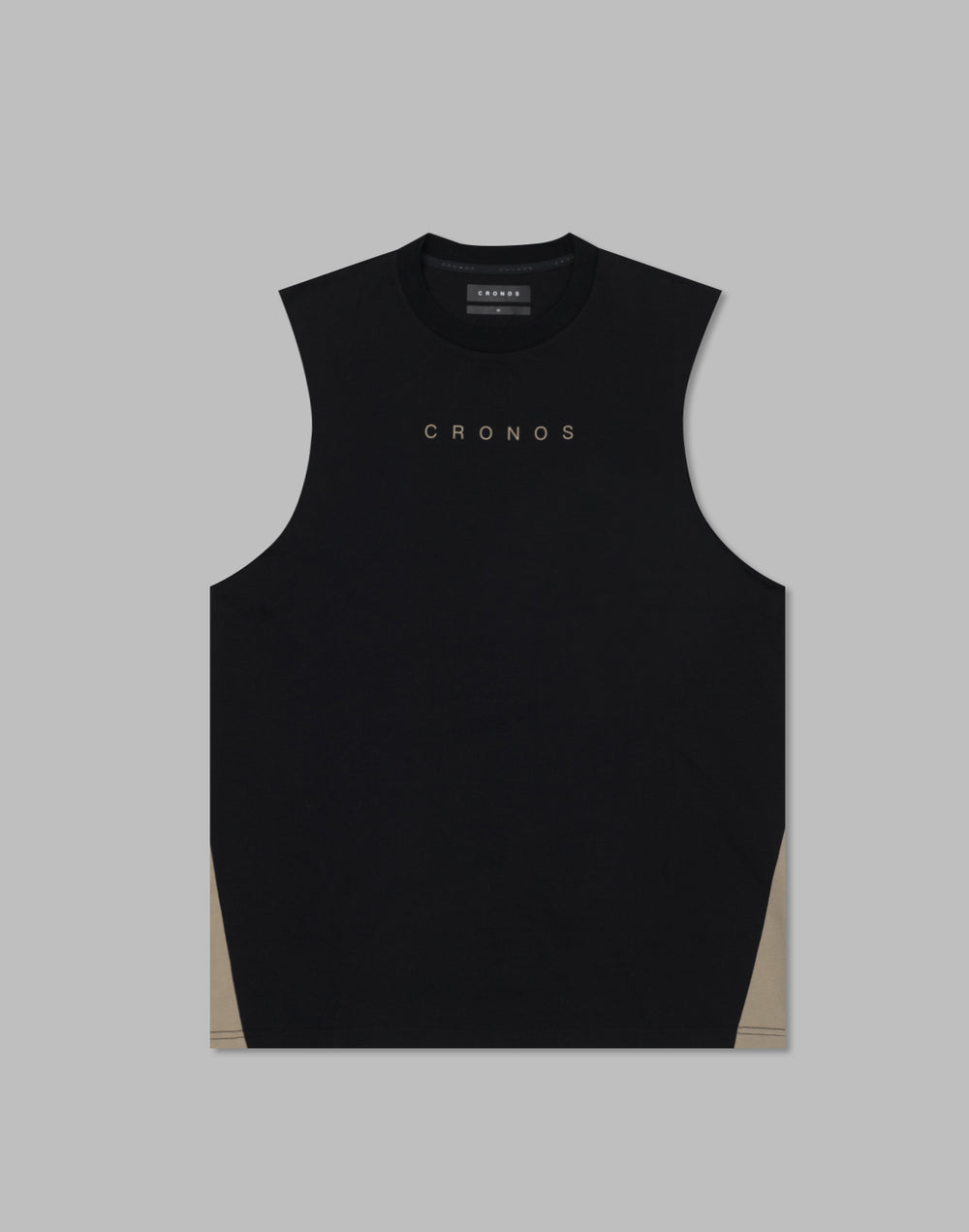 CRONOS Side Insert sleeveless【BLACK×GREIGE】