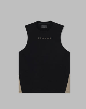 CRONOS Side Insert sleeveless【BLACK×GREIGE】