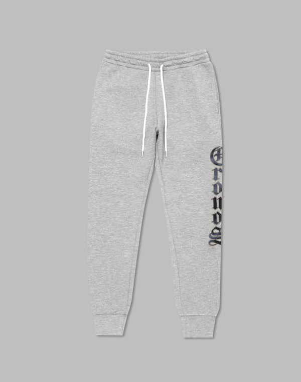 CRONOS Black　Letter  long pants【M.GRAY】