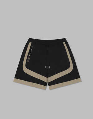 CRONOS Side Insert shorts【BLACK×GREIGE】
