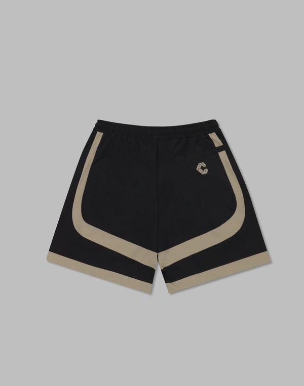 CRONOS Side Insert shorts【BLACK×GREIGE】