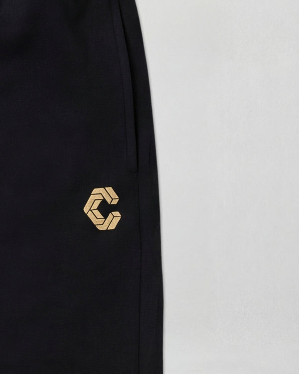 CRONOS HIGH-STRETCH SKINNY PANTS【BLACK×GOLD】