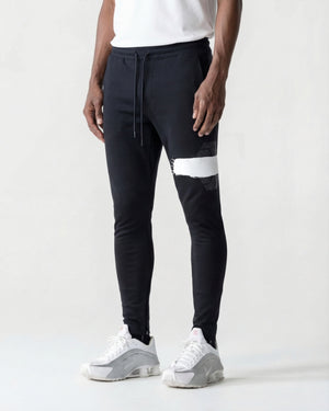 CRONOS PAINT STROKE SKINNY PANTS【BLACK】