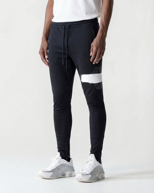 CRONOS PAINT STROKE SKINNY PANTS【BLACK】