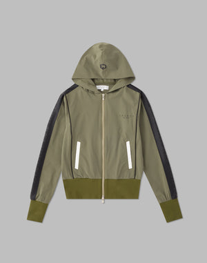 CRONOS BLACK SIDE LINE BRAKER HOODIE [OLIVE]