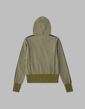 CRONOS BLACK SIDE LINE BRAKER HOODIE [OLIVE]