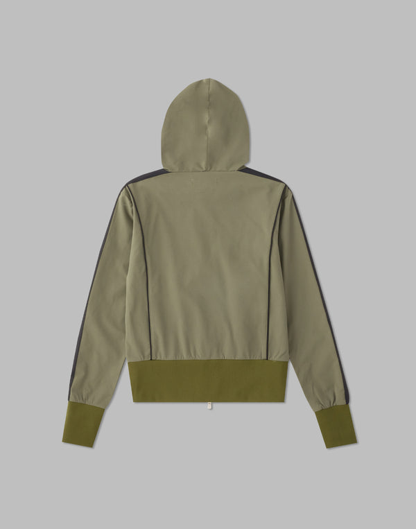 CRONOS BLACK SIDE LINE BRAKER HOODIE [OLIVE]