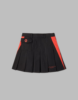 CRONOS BLACK SIDE LINE SKIRT [BLACK×ORANGE]