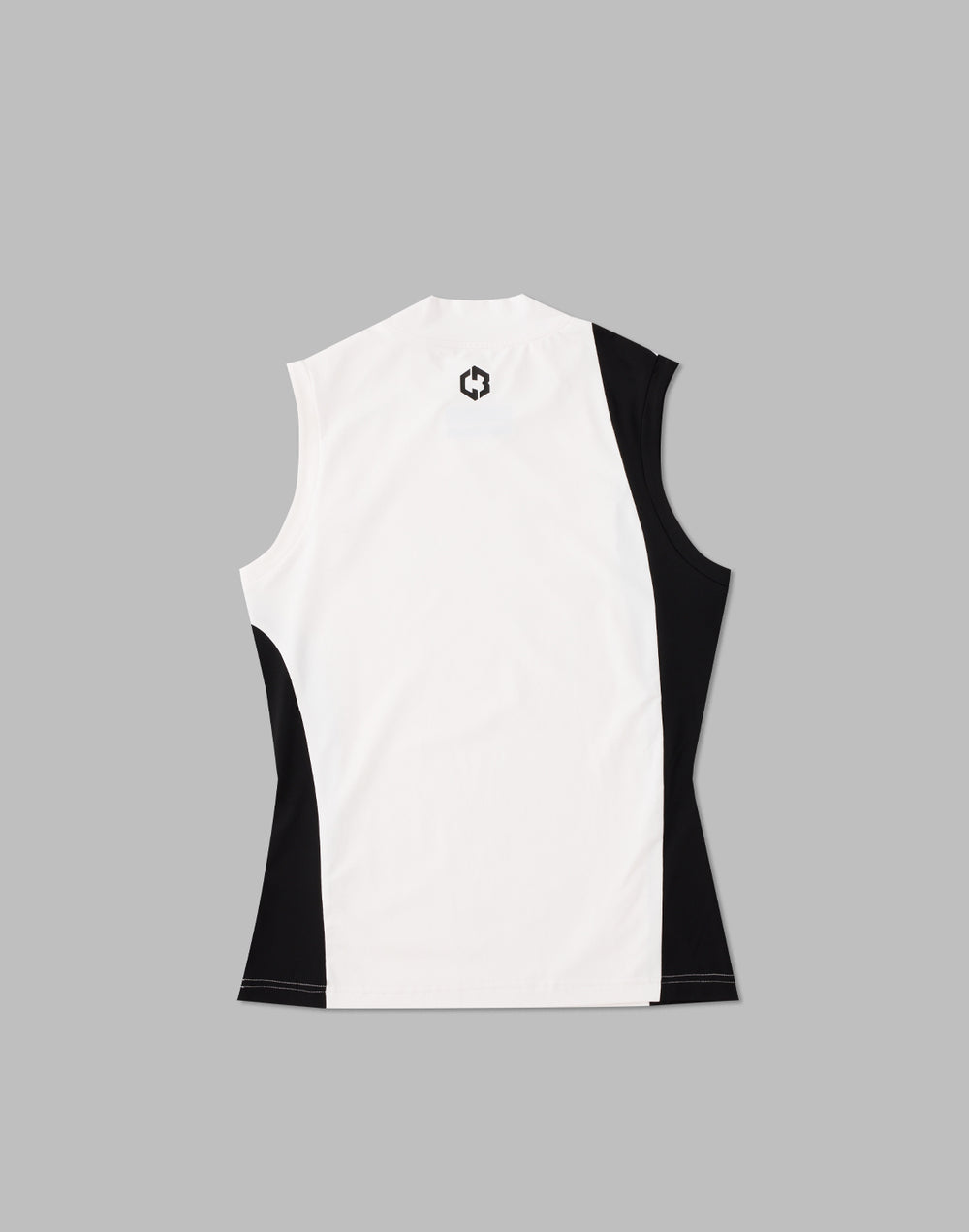 CRONOS BLACK MOCK NECK SLEEVELESS [WHITE×BLACK]