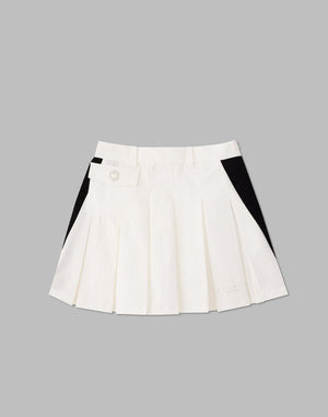 CRONOS BLACK SIDE LINE SKIRT [WHITE]