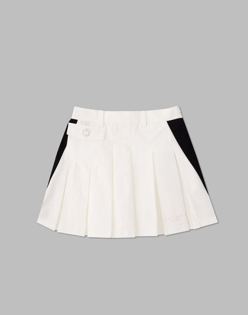 CRONOS BLACK SIDE LINE SKIRT [WHITE]