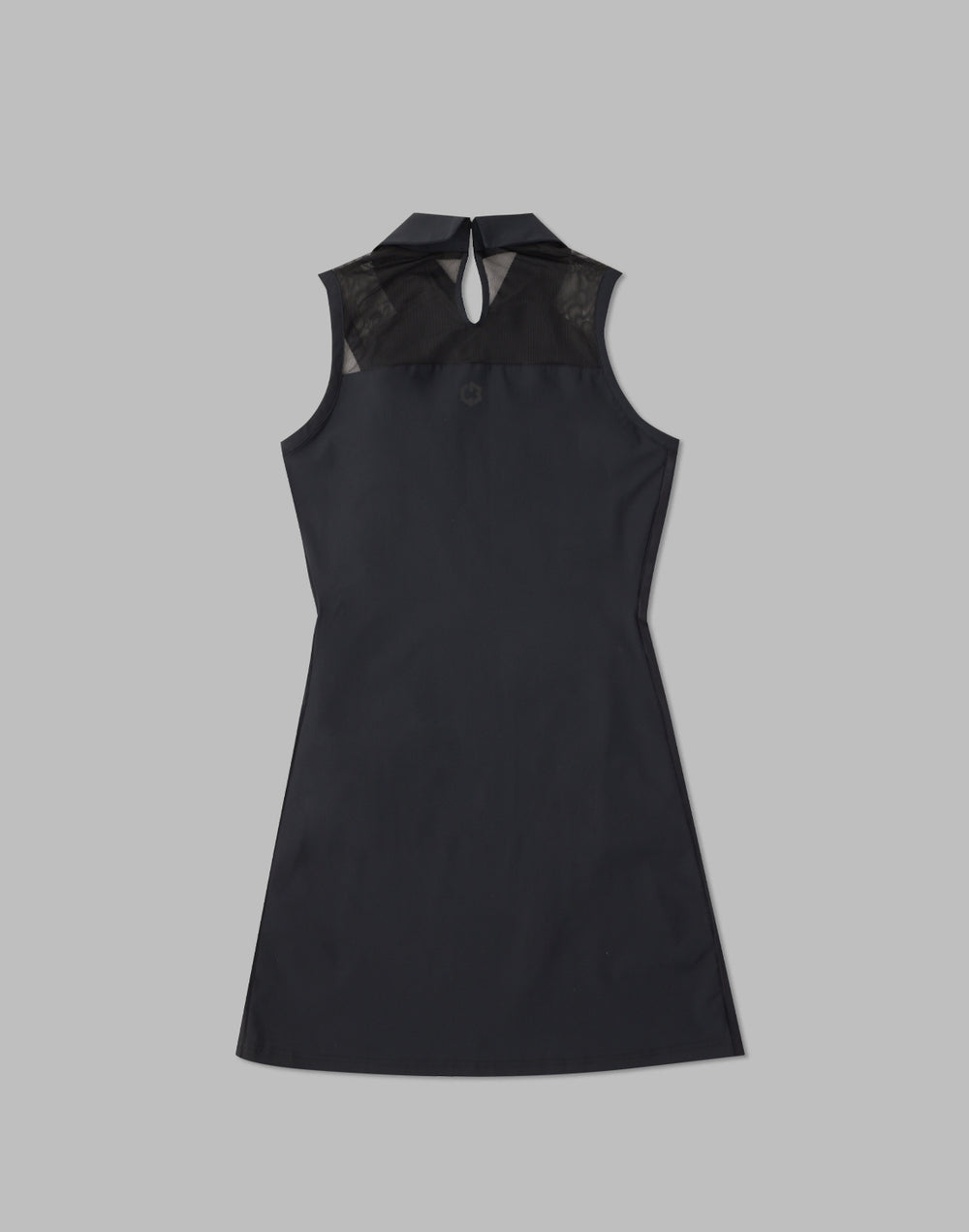 CRONOS BLACK SIDE LINE MESH DRESS [BLACK]