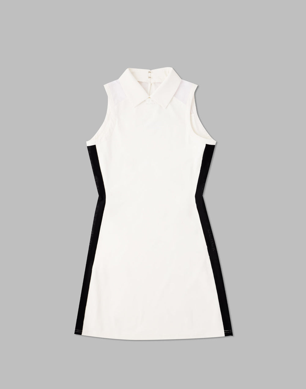 CRONOS BLACK SIDE LINE MESH DRESS [WHITE]
