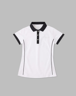 CRONOS 黑線 POLO 衫 [白色]