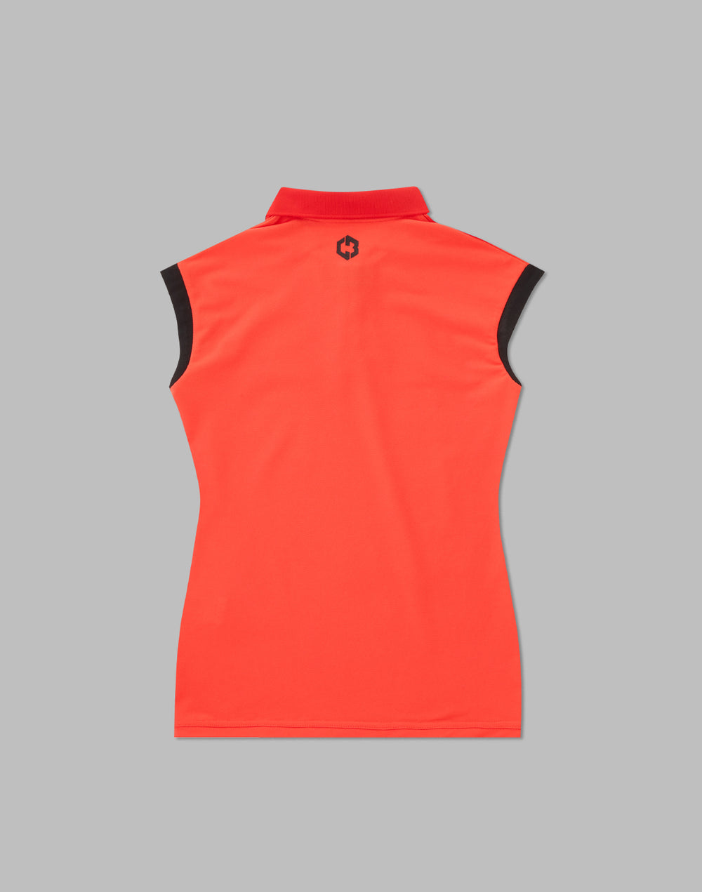 CRONOS BLACK SLEEVELESS POLO [ORANGE]