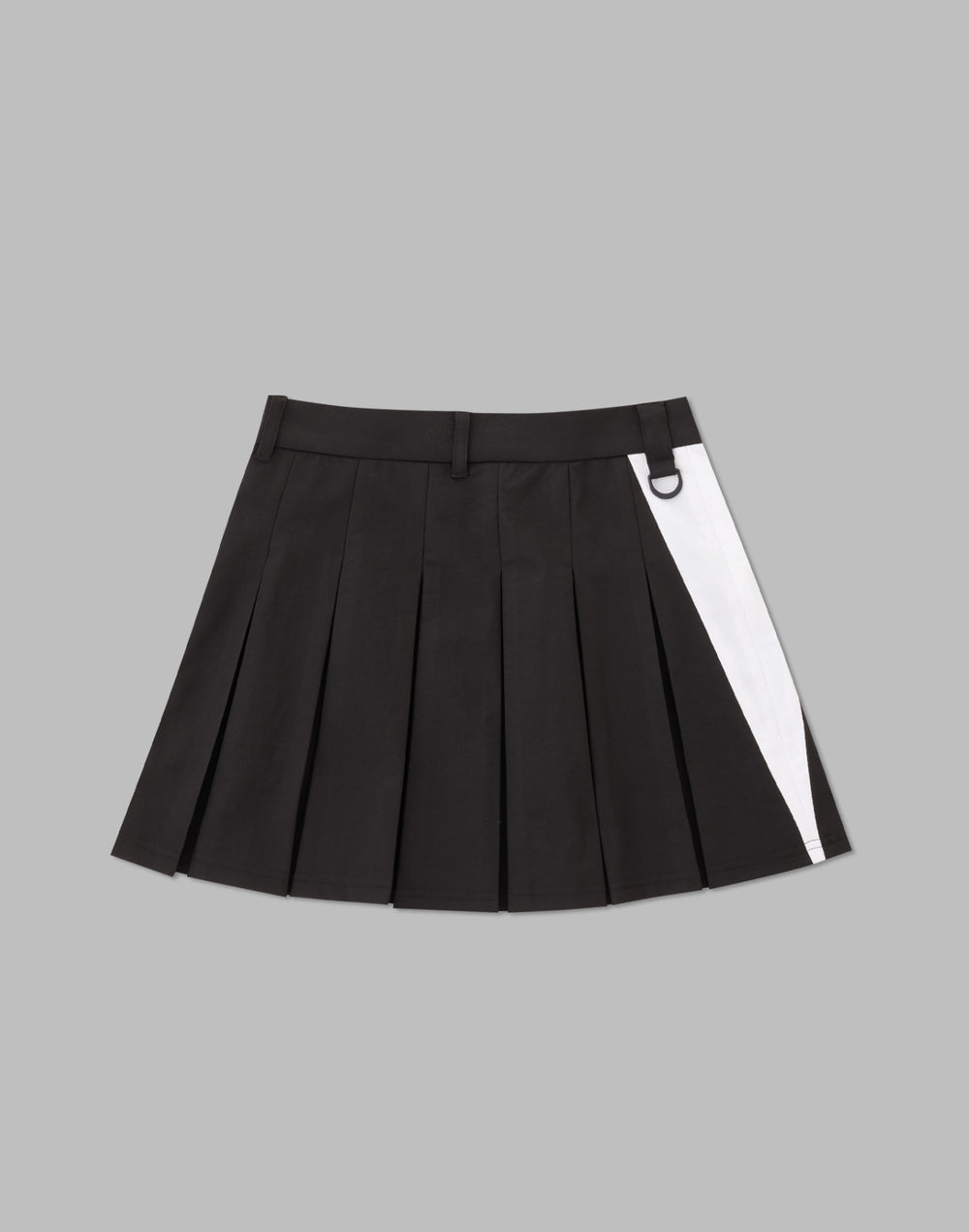 CRONOS BLACK SIDE LINE SKIRT [BLACK×WHITE]