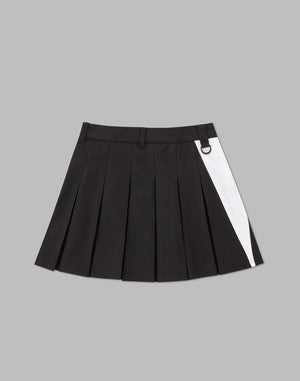 CRONOS BLACK SIDE LINE SKIRT [BLACK×WHITE]