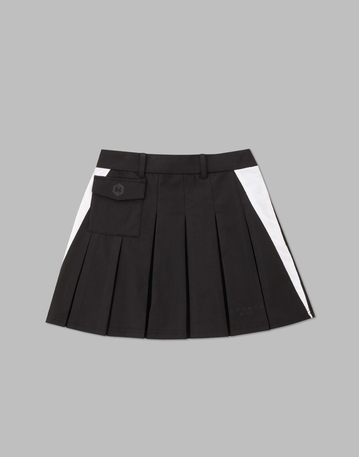 CRONOS BLACK SIDE LINE SKIRT【BLACK×WHITE】 – クロノス