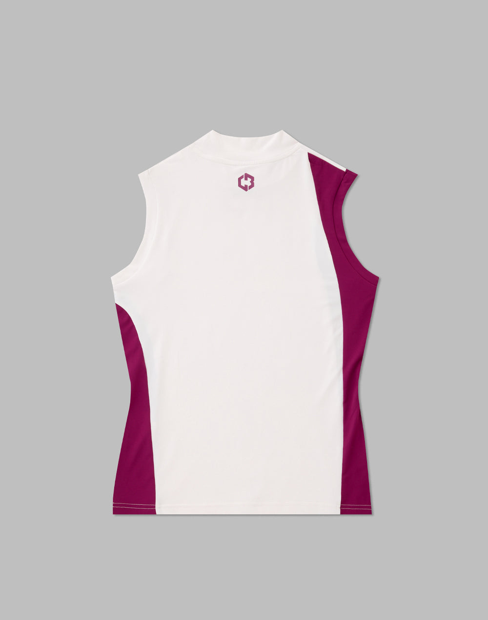 CRONOS BLACK MOCK NECK SLEEVELESS [WHITE×PURPLE]