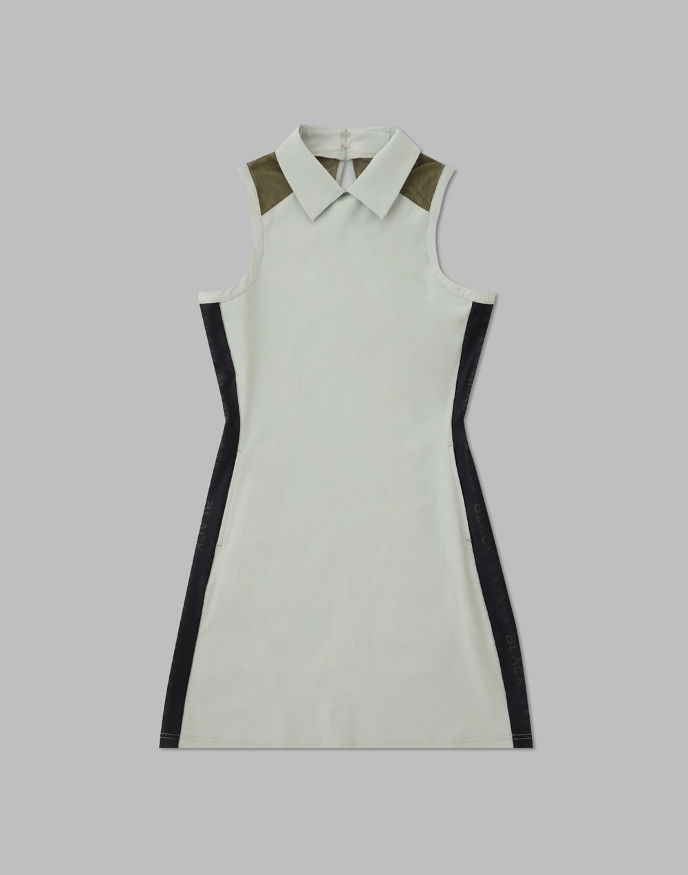 CRONOS BLACK SIDE LINE MESH DRESS [M.GREEN]