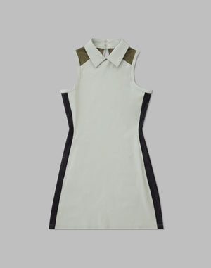 CRONOS BLACK SIDE LINE MESH DRESS [M.GREEN]