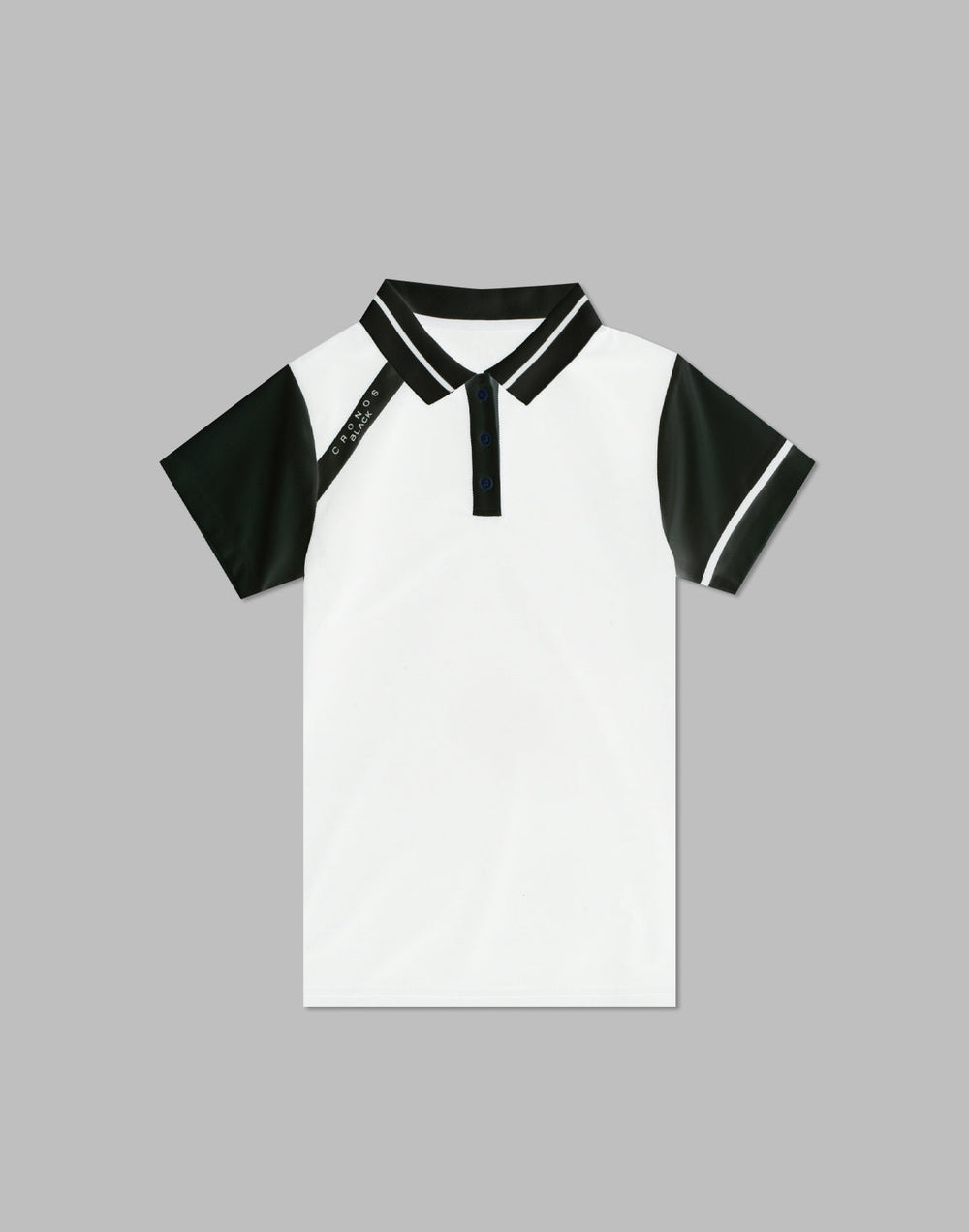 CRONOS BLACK POLO SHIRTS [WHITE]