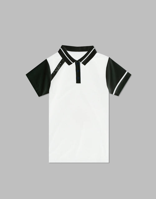 CRONOS BLACK POLO SHIRTS [WHITE]
