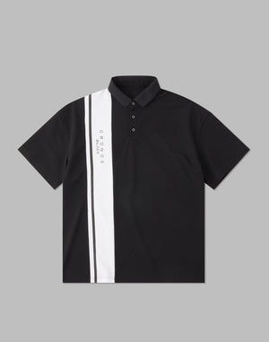 CRONOS BLACK 2LINE POLO【BLACK】