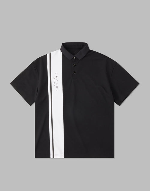 CRONOS BLACK 2LINE POLO【BLACK】